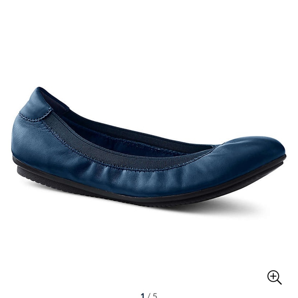 Land’s End Comfort Elastic Slip On Ballet Flat Shoes